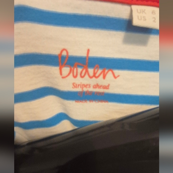 Boden Striped Top Size 2 - Picture 5 of 5